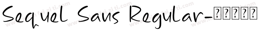 Sequel Sans Regular字体转换